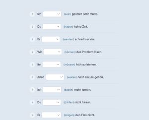 Screenshot esercizi di grammatica