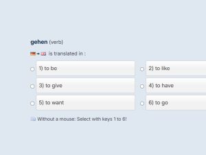 Screenshot allenatore di vocabolario